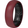 imageThunderFit Silicone Rings for Him and Her Rubber Wedding Engagement Bands Unisex 2mm Thick in 4mm ampamp 8mm Widths Variety Multipack 147Pack N BurgundyBlack