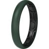 imageThunderFit Silicone Rings for Him and Her Rubber Wedding Engagement Bands Unisex 2mm Thick in 4mm ampamp 8mm Widths Variety Multipack 147Pack F Deep GreenBlack