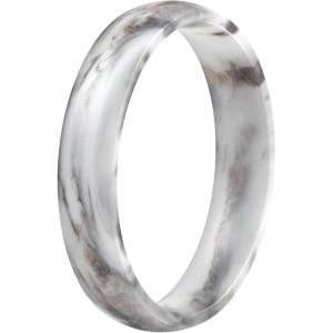 imageThunderFit Silicone Rings for Him and Her Rubber Engagement Bands Unisex 17mm Thick Minimalist Rubber Engagement RingsPack G Marble