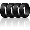 imageThunderFit Mens Silicone Rings 10mm Wide 25mm Thick Rubber Bands Breathable Variety Multipack 110Pack ZA 4 Black Rings