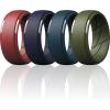 imageThunderFit Mens Silicone Rings 10mm Wide 25mm Thick Rubber Bands Breathable Variety Multipack 110Pack ZG Midnight Blue  Olive Green  Chili Red  Navy Blue