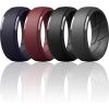 imageThunderFit Mens Silicone Rings 10mm Wide 25mm Thick Rubber Bands Breathable Variety Multipack 110Pack ZI Charcoal Black  Iron Grey  Maroon Red  Navy Blue