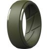 imageThunderFit Mens Silicone Rings 10mm Wide 25mm Thick Rubber Bands Breathable Variety Multipack 110Pack ZR Olive Green