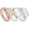 Pack N: Starlight Silicone / Yellow Gold Metal  White Silicone / Rose Gold Metal  Nantucket BreeZF Silicone / White Gold Metal