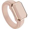 imageThunderFit Trinity Stone Silicone Rings for Her  Faux Gemstone Rubber Wedding Engagement Bands for Womens Variety Multipacks 13Pack ZE Starlight Silicone  Rose Gold Metal