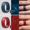 imageThunderFit Silicone Wedding Rings for Men Rubber Engagement Bands 87mm Wide 25mm Thick  12345671216 Variety MultipackPack P Charcoal Black  Navy Blue  Midnight Blue  Chili Red