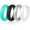 Pack Y: Silver  White  Teal  Black with Teal Glitter